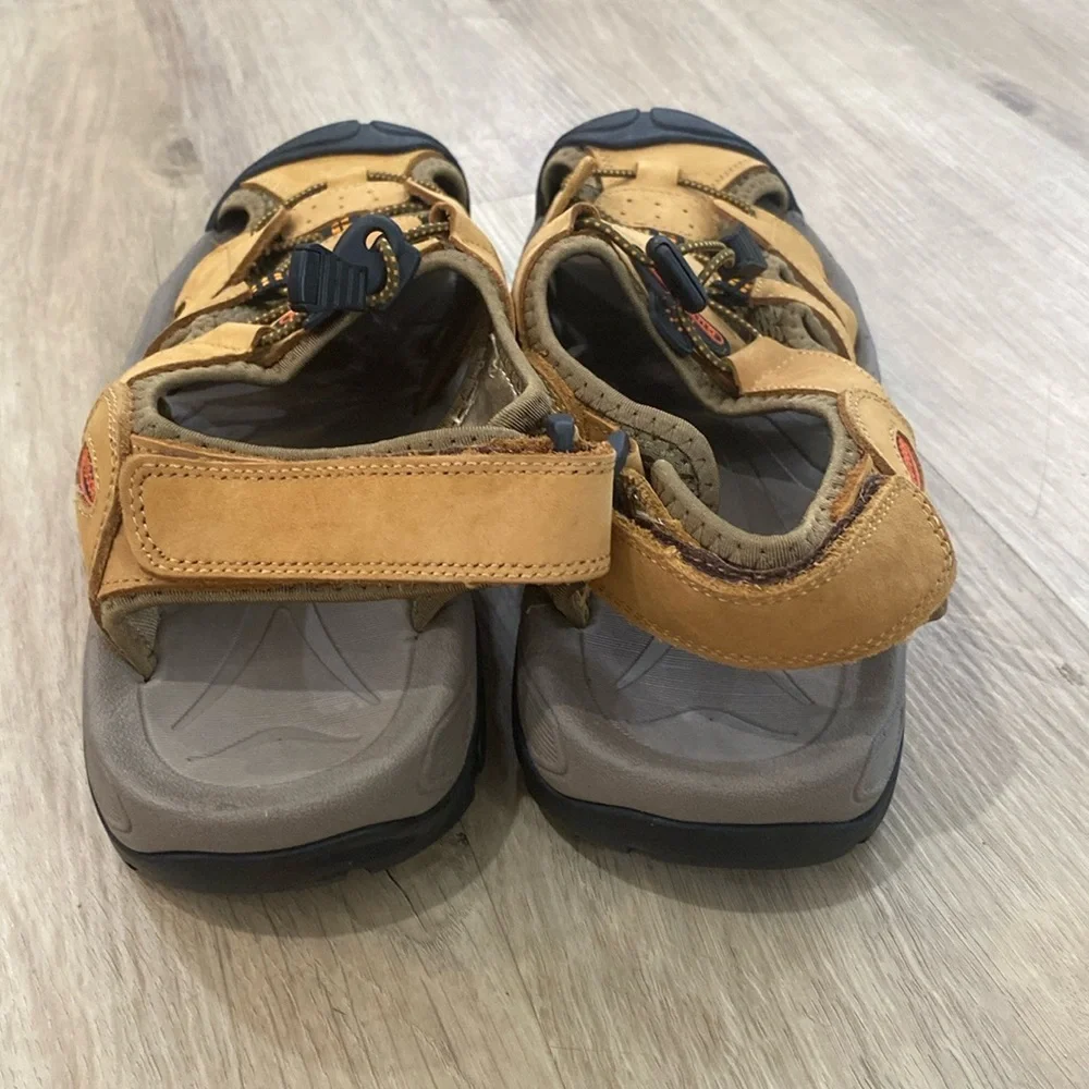 NEW Men’s Outdoor Leather Closed Toe Sport Sandals